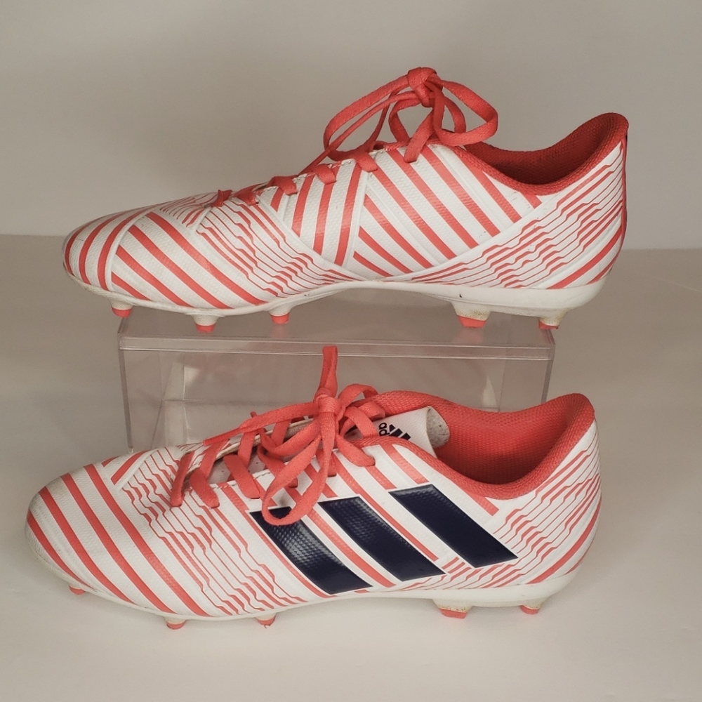 Adidas Nemesis 17.4 Soccer Clets white & Coral